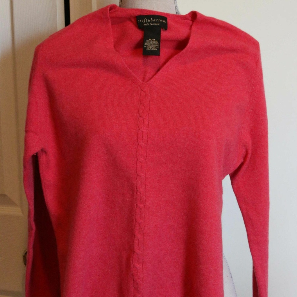 Croft and Barrow Coral Cashmere Sweater Medium